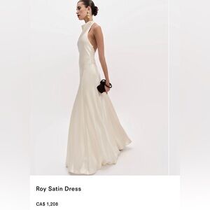 Brand new Reformation Roy Satin Dress Size 8 in the colour Fior Di Latte